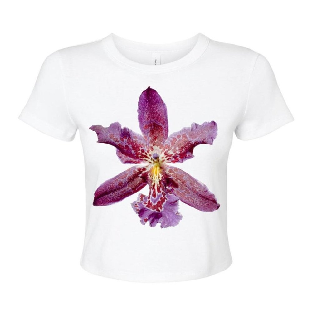 EN FLEURS JUMBO FLOWER BABY TEE — TIGER LILY